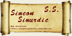 Simeon Simurdić vizit kartica